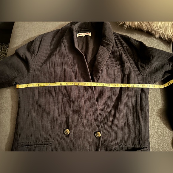 Free People EUC Oversized Rowan Blazer Black - Picture 12 of 12